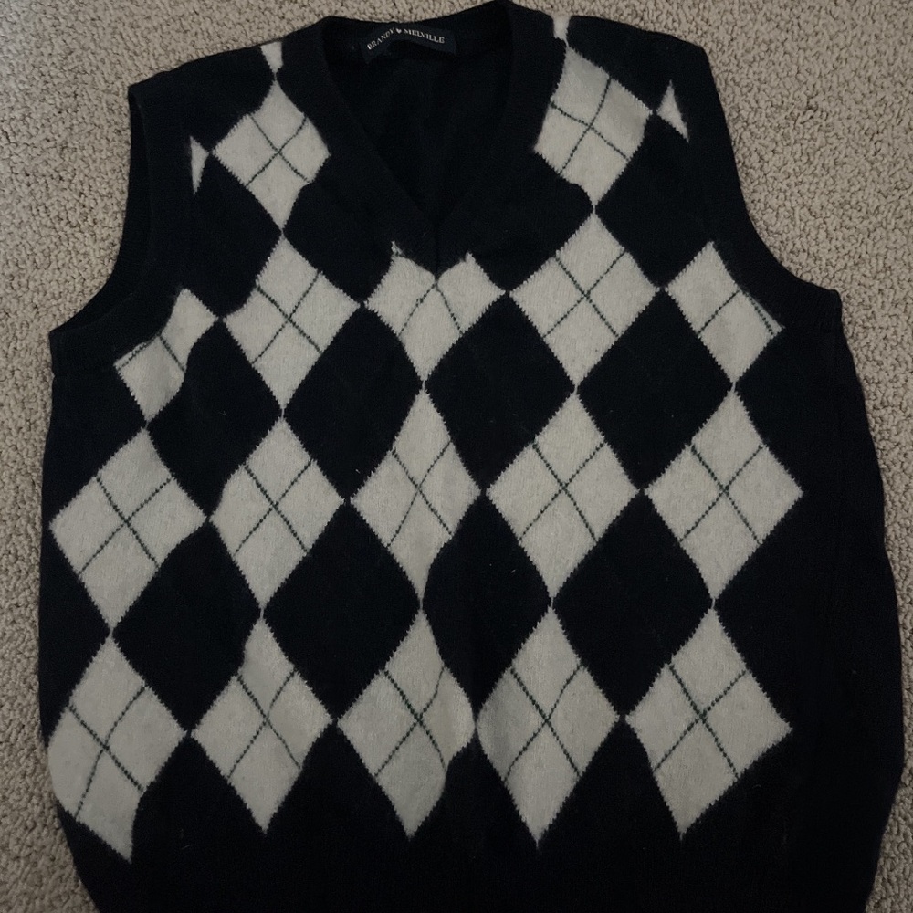 Brandy Melville Checkered Sweater Vest